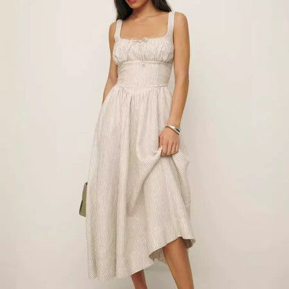 Off-White - Casual Vacation Tank Dress