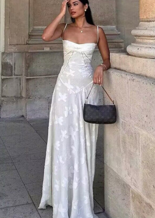 Celestine - Spaghetti Strap Floral Maxi Dress