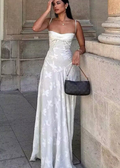 Celestine - Spaghetti Strap Floral Maxi Dress