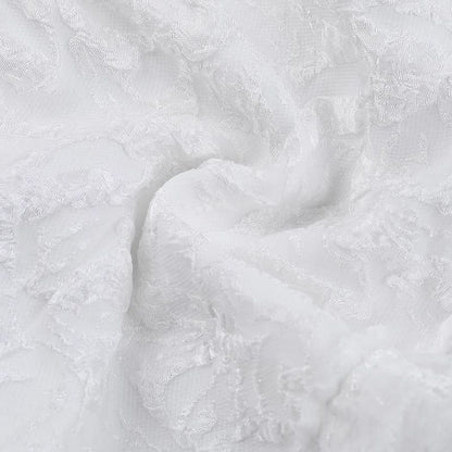 Lace up metal chain lace hem mini skirt