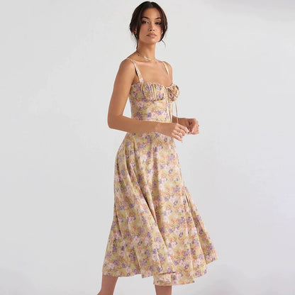Floral - Sexy Spaghetti Strap Vacation Dress