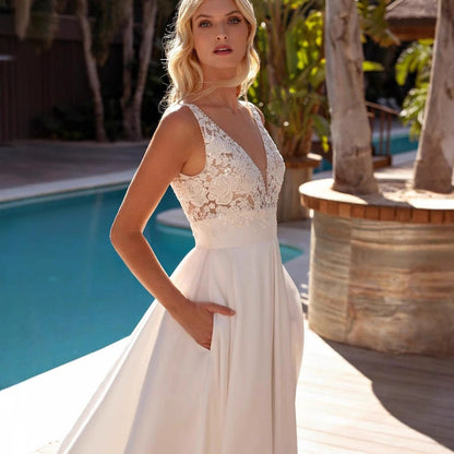 Strapless Lace Evening Gown Wedding Dress