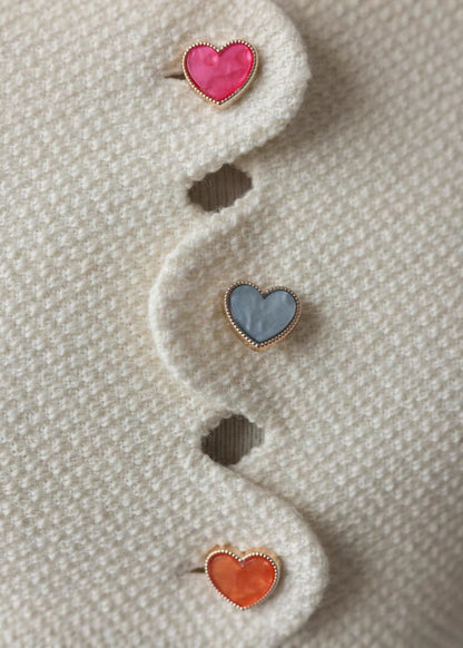 Amora Heart Button Wool Jacket