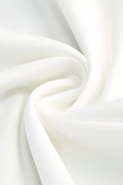 Tovarl White Plunge Fishbone Maxi Dress