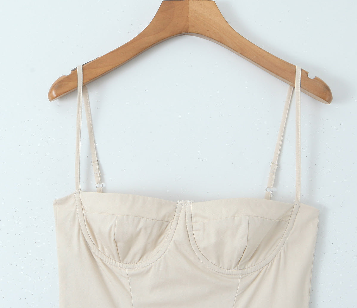 Apricot - Strapless Waist-Cinching Fashion Dress