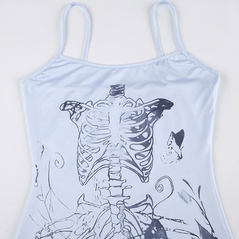 Print tie dye backless cami maxi dress-final-sale