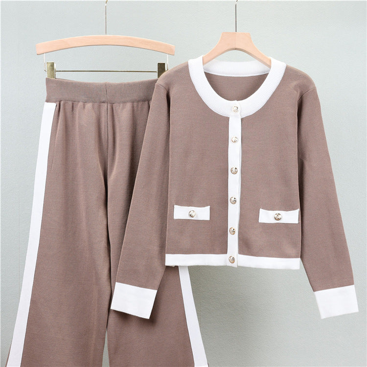Camel – Elegant Slimming Two Piece Set