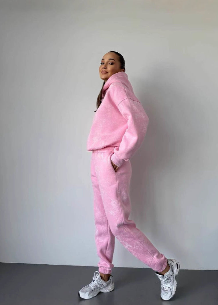 Luna - Metallic Wash Oversized Hoodie & Jogger Set