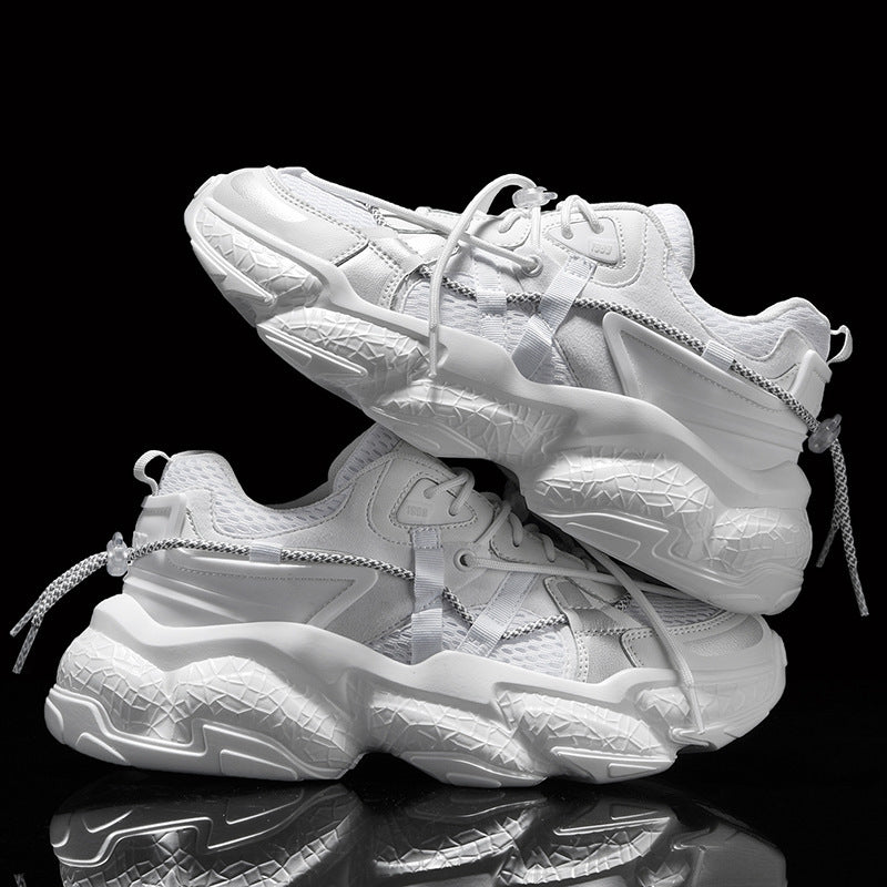 Women's Black Non-Slip Platform Sneakers With Lace Up Comfort