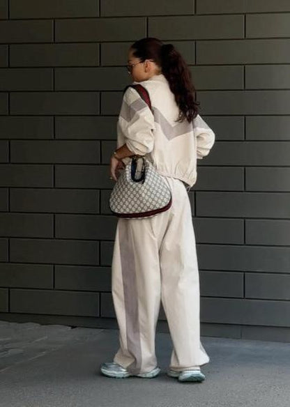 Neutral-Tone Track Set - Modern Streetwear