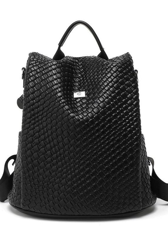 Aria - Woven Leather Backpack