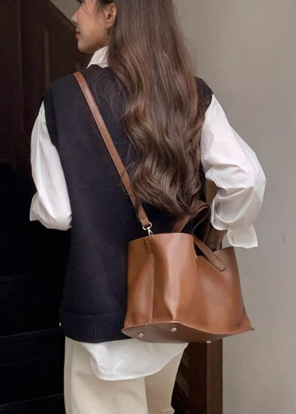Aria - Minimalist Faux Leather Tote Bag