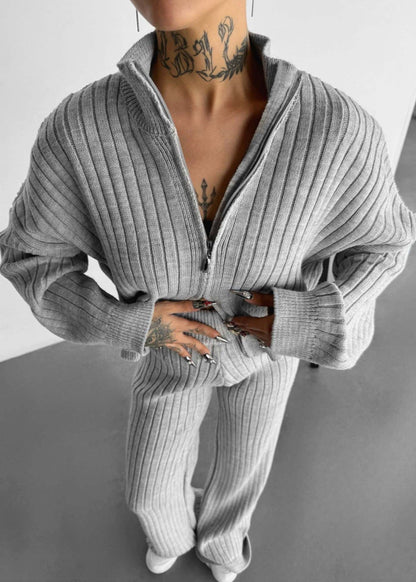 Ribbed Knit Lounge Set