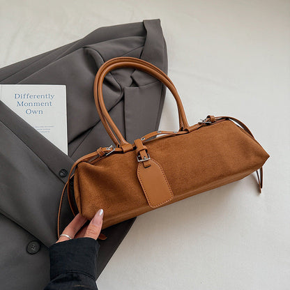 Stylish Long Lock Solid Color Elegant Shape Underarm Bag