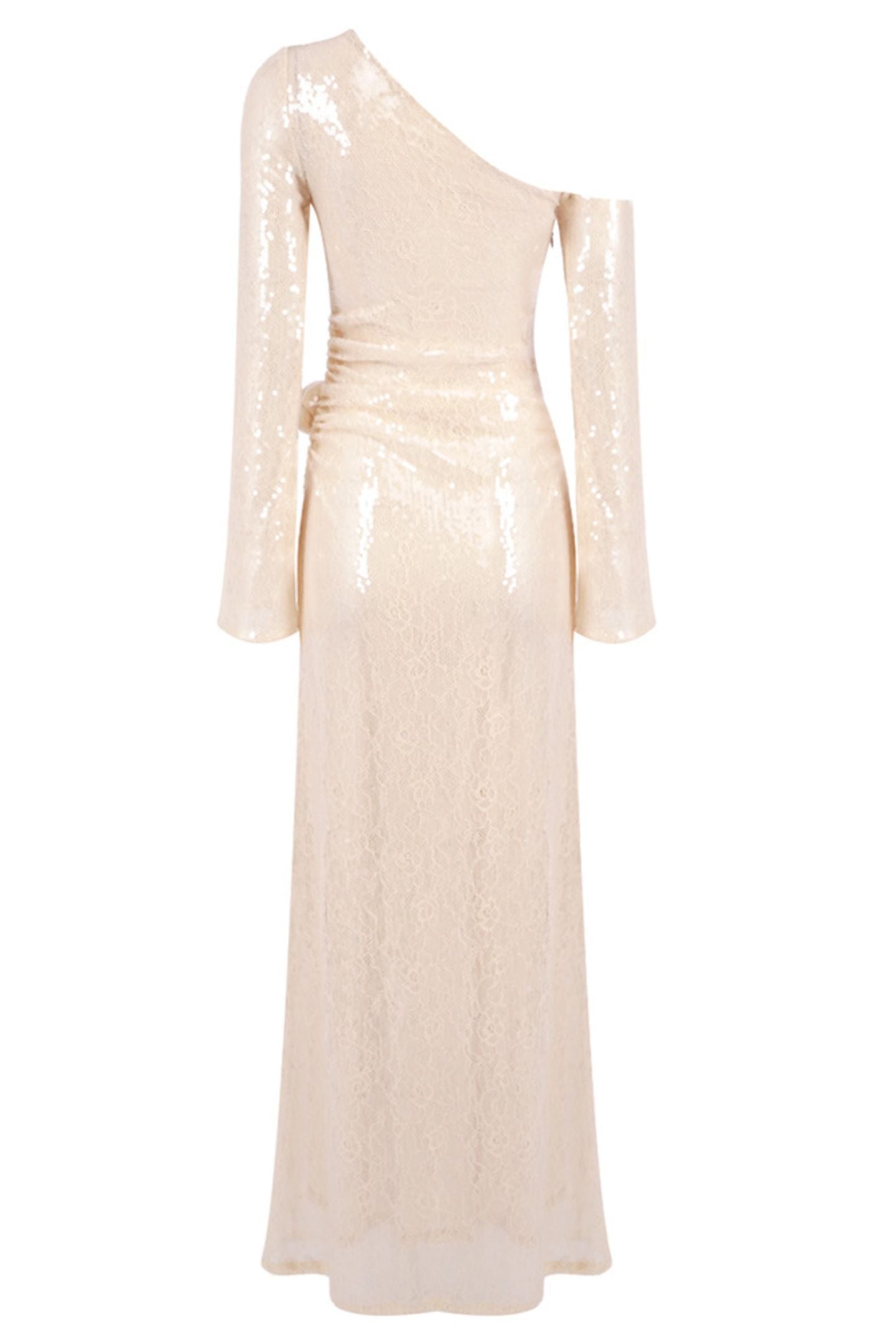 Eartha One Shoulder Floral Sequin Maxi Dress