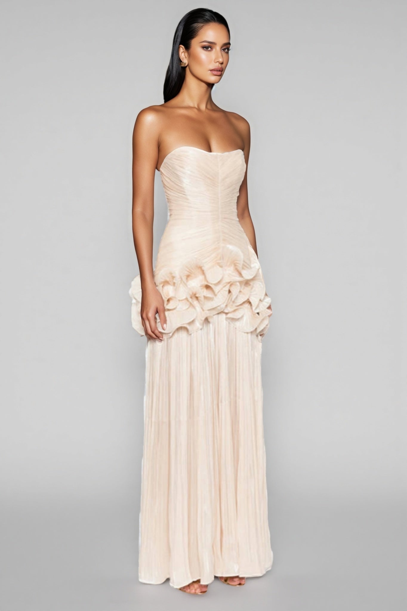 Wilfred Sheath Wood Earring Maxi Dress