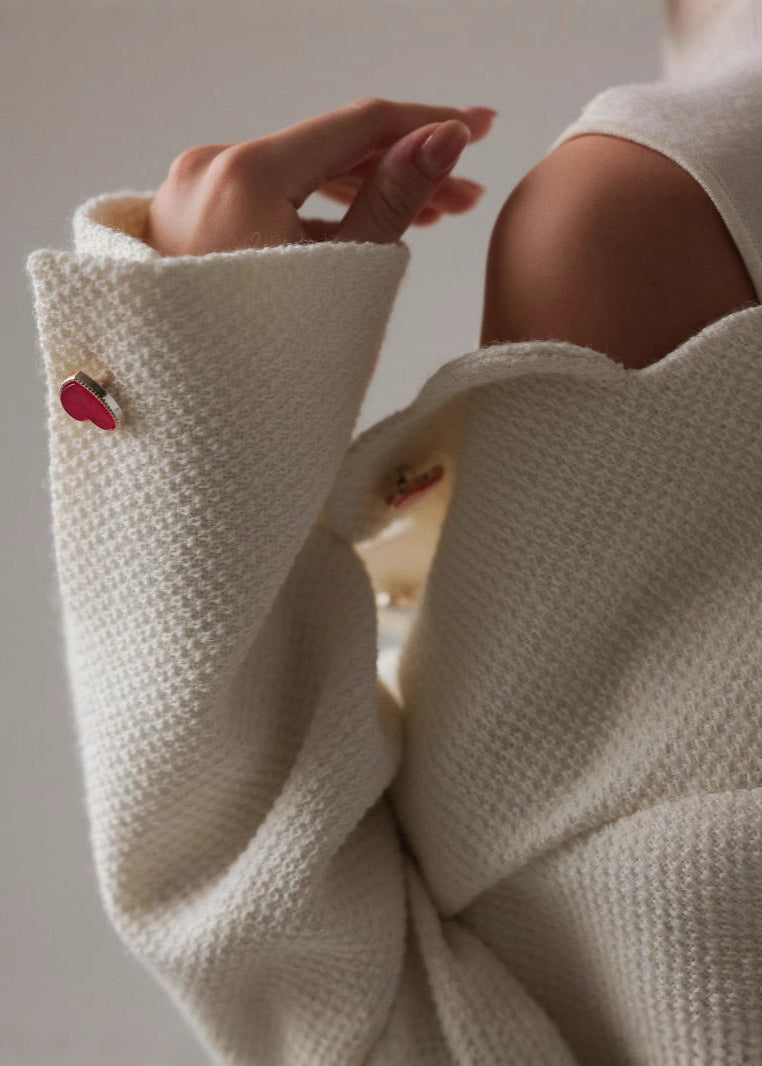 Amora Heart Button Wool Jacket