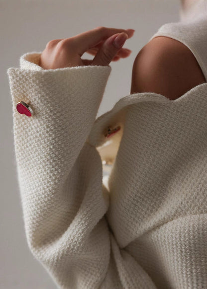 Amora Heart Button Wool Jacket