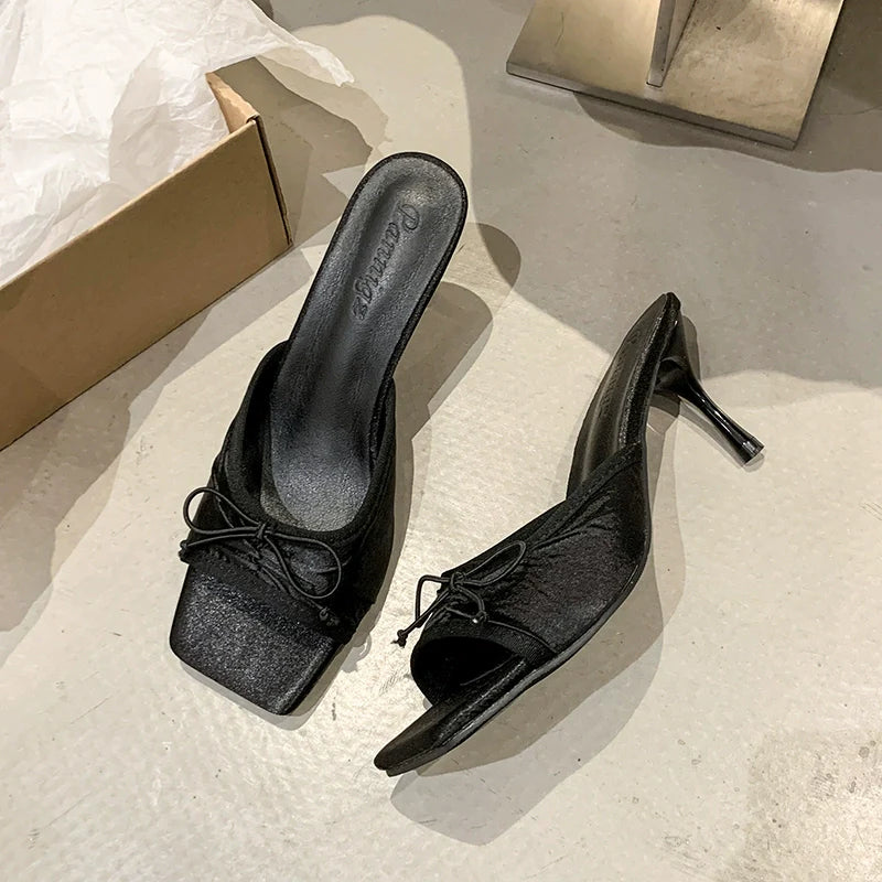 Larae Bow Mule Heels