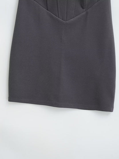 Gray – Strapless Bodycon Sexy Dress