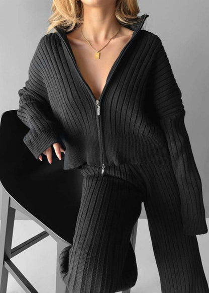 Ribbed Knit Lounge Set