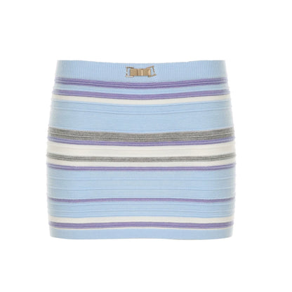 Kiyah Gradient Striped Skirt Set
