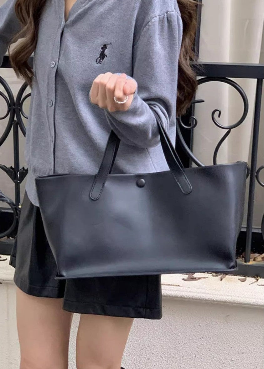 Aria - Minimalist Faux Leather Tote Bag