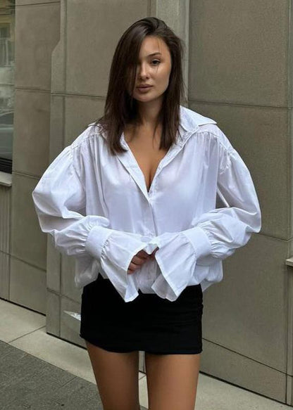 Oversized Yellow Statement Shirt - Bold Elegance