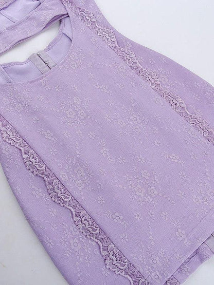 Backless Hip Elegant Cutout Slim Lace Dress