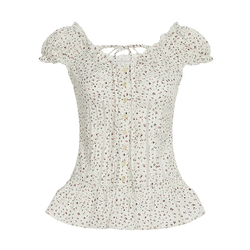 Shaylee Floral Puff Sleeve Blouse
