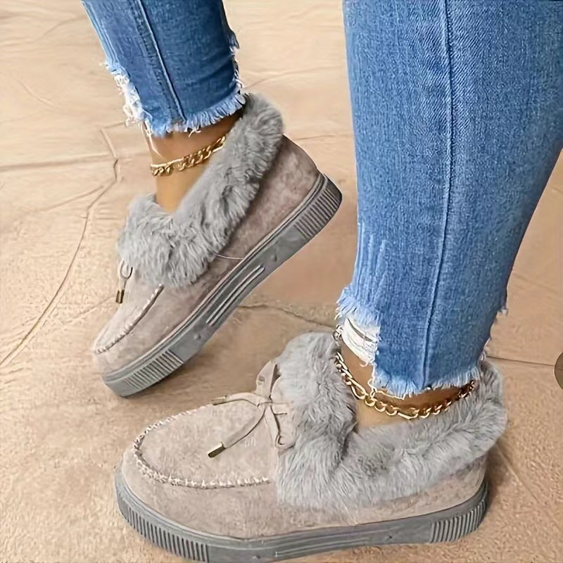 AmyVictoria™ - Comfy Platform Suede Slip-On Winter Slippers