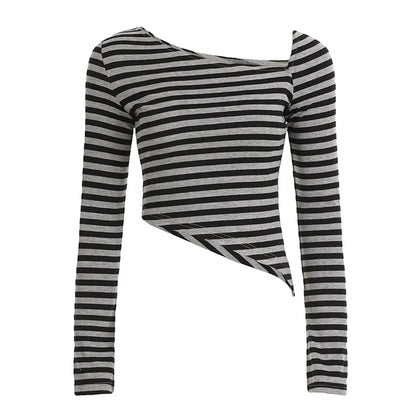 Tinleigh Striped One Shoulder Top