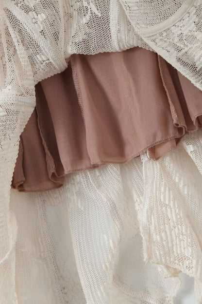 Odelia Sweetheart Lace Flare Mini Dress