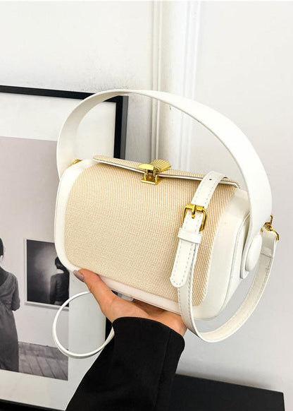 Aria - Two-Tone Structured Top-Handle Bag