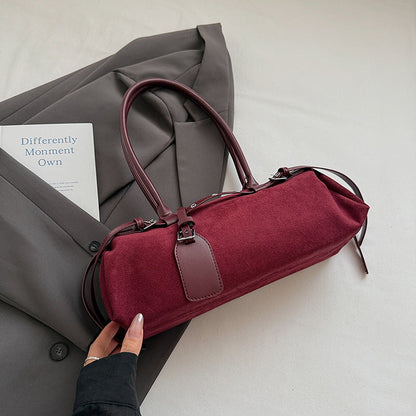 Stylish Long Lock Solid Color Elegant Shape Underarm Bag