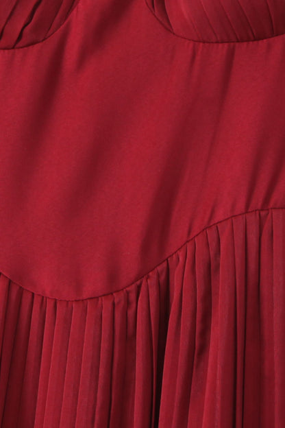 Alice Strappless Pleated Maxi Dress