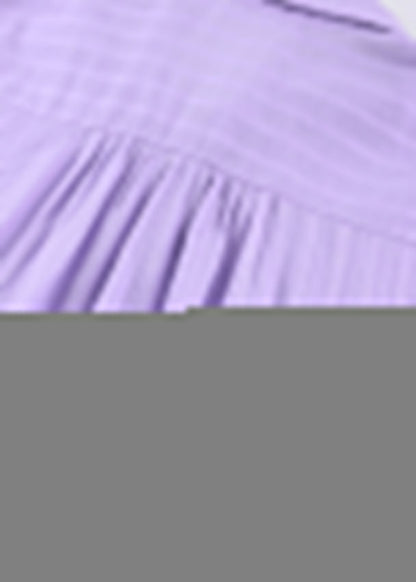 Lilac Drift - Striped Cotton Shirt and Shorts Set