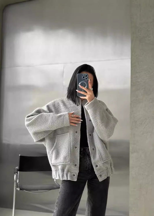 Remi - Oversized Fleece Snap-Button Jacket