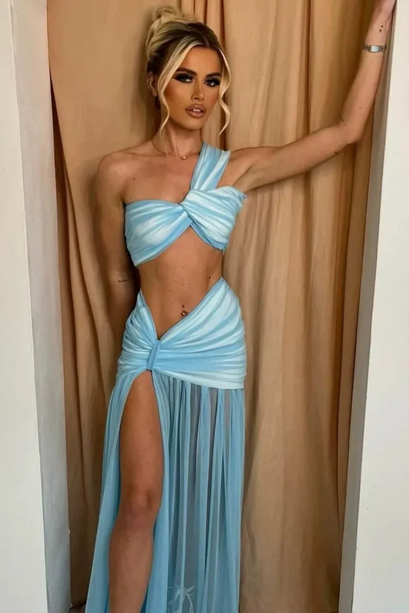 Sexy Bikini Top Mesh Hip Skirt