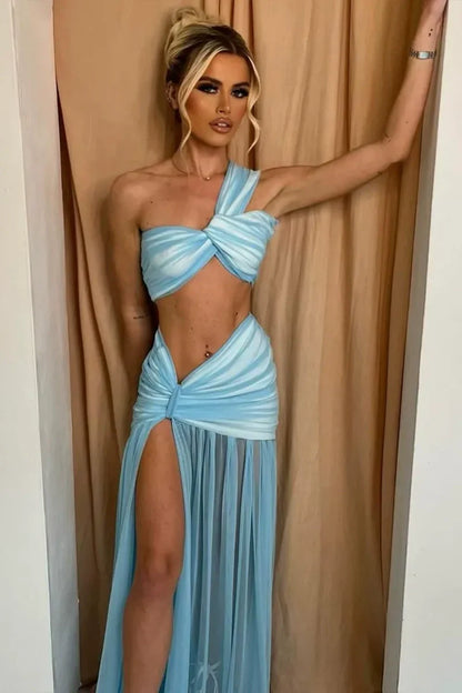 Sexy Bikini Top Mesh Hip Skirt