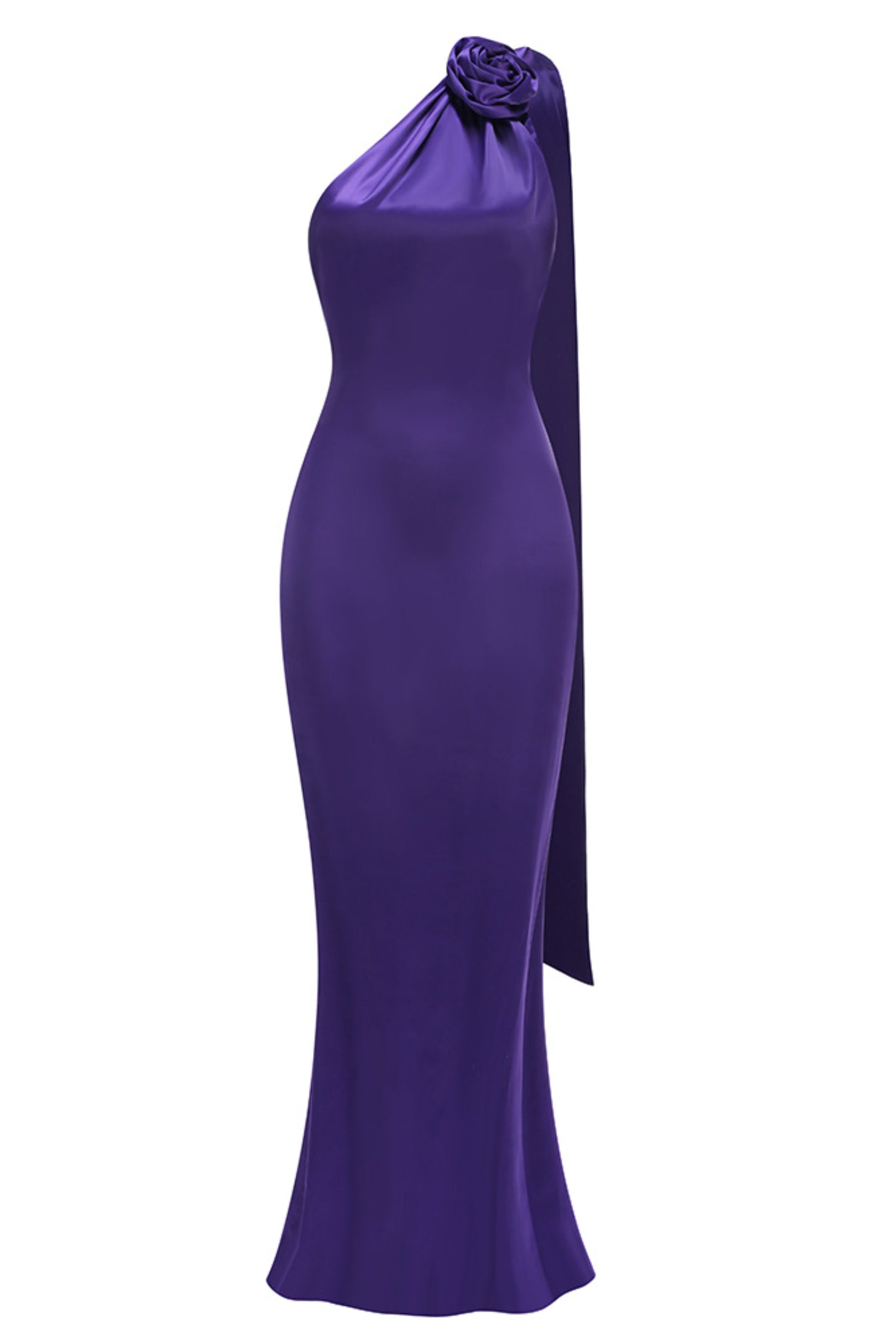 Verna Halter Floral Maxi Satin Dress