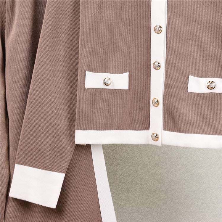 Camel – Elegant Slimming Two Piece Set