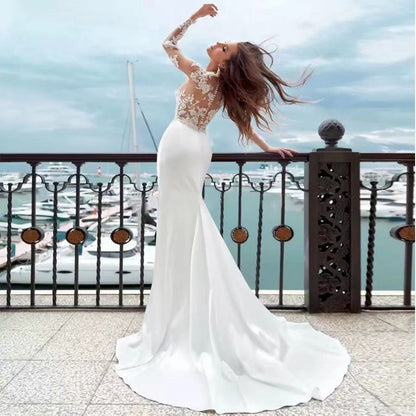 Elegant Strapless Evening Gown Wedding Dress