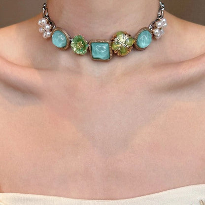 Vintage Boho Beaded Layered NeckLace