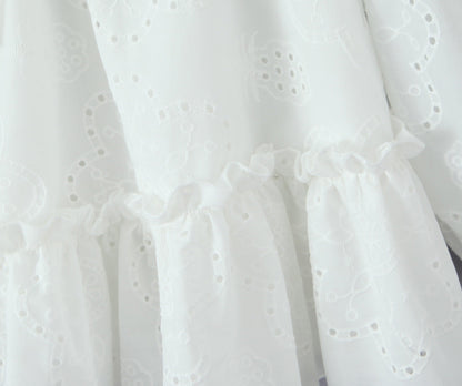 White – Hollow Out Cute Casual Dress