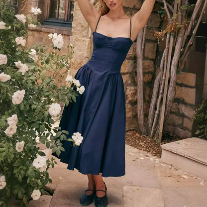Navy Blue – Vintage Sexy Spaghetti Strap Dress