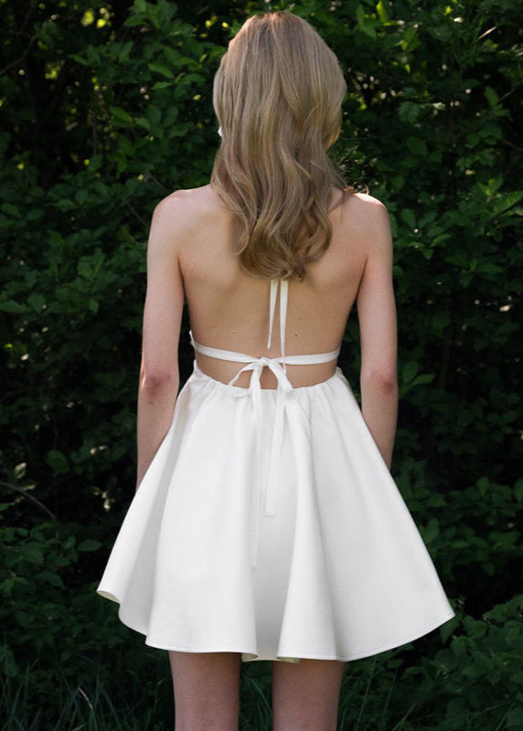 Aveline - Halter Backless Fit & Flare Dress