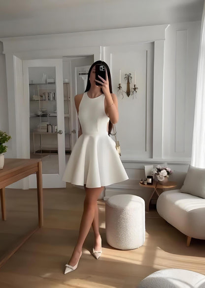 Celeste - Open Back Halter Mini Dress