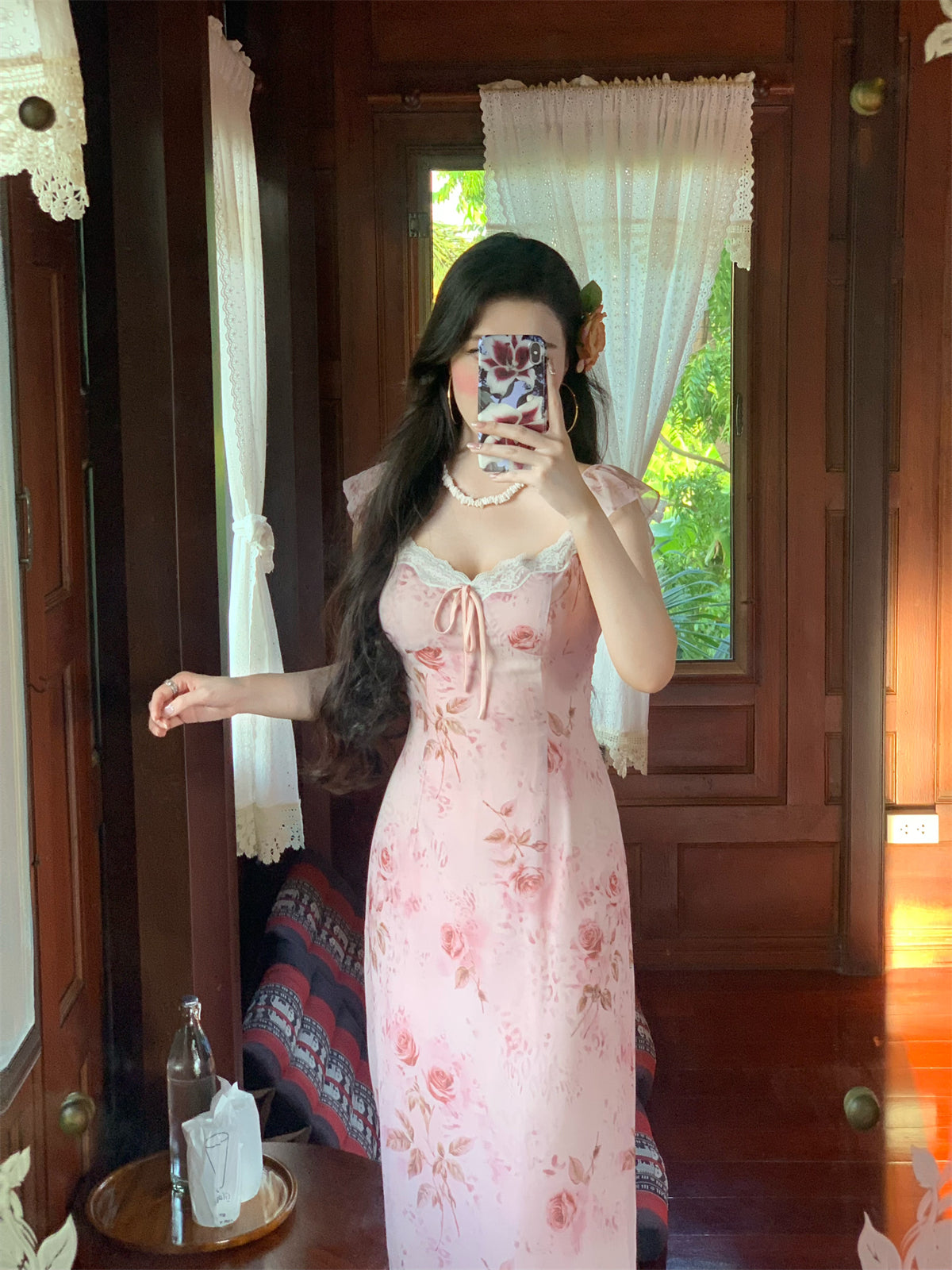 Bold Rose Leopard Dress Ruched Bodycon Fit for a Fierce Look