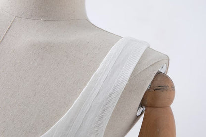White – Vintage Jacquard Waist-Tightening Dress